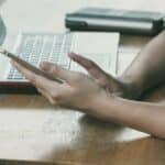 Typing on phone